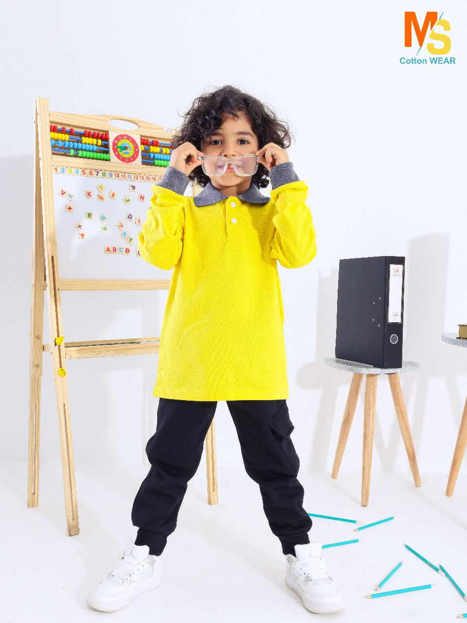 school polo shirt grey sleeves